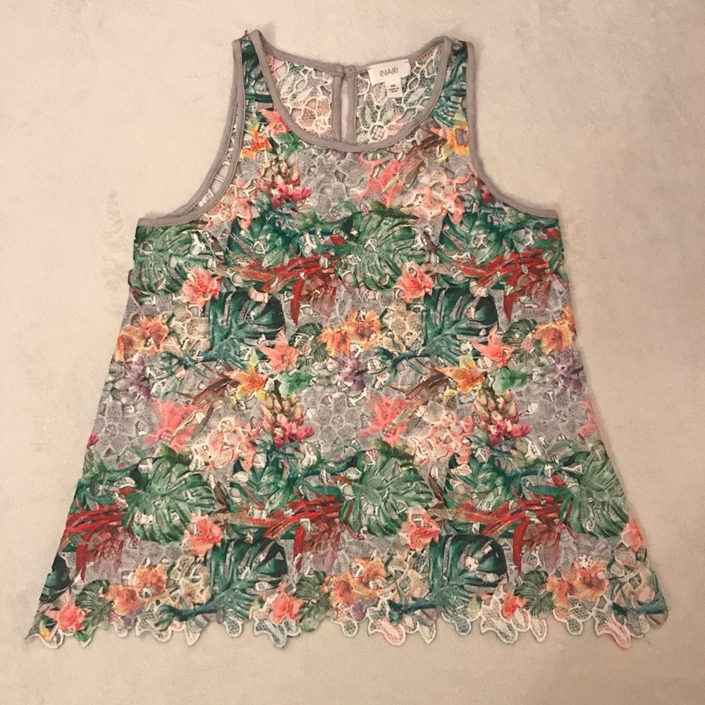 Anthropologie Inari Fiore Floral Lace Top